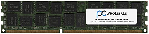 HP 16GB PC3 10600 DDR3 1333 2Rx4 ECC Registered 1.35V DIMM (HP PN# 627812 B21)